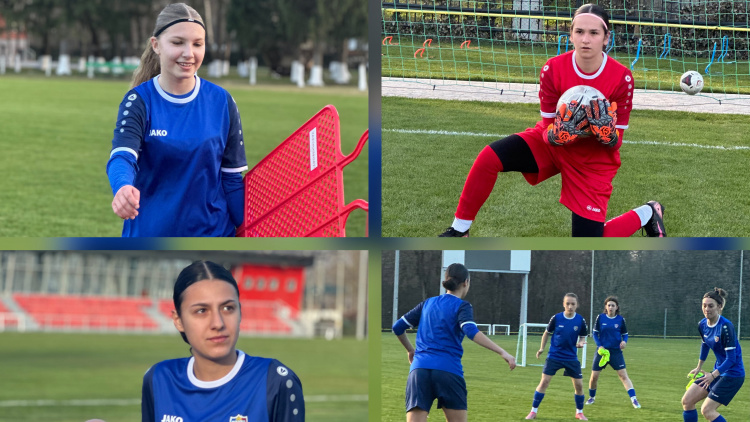 Fotbal feminin WU17. Imagini de la primul antrenament al tricolorelor 